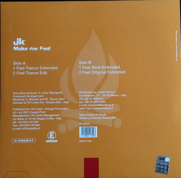 J.K. - Make Me Feel | X-Energy Records (X-12314) - 2 J.K. - Make Me Feel | X-Energy Records (X-12314) - 2