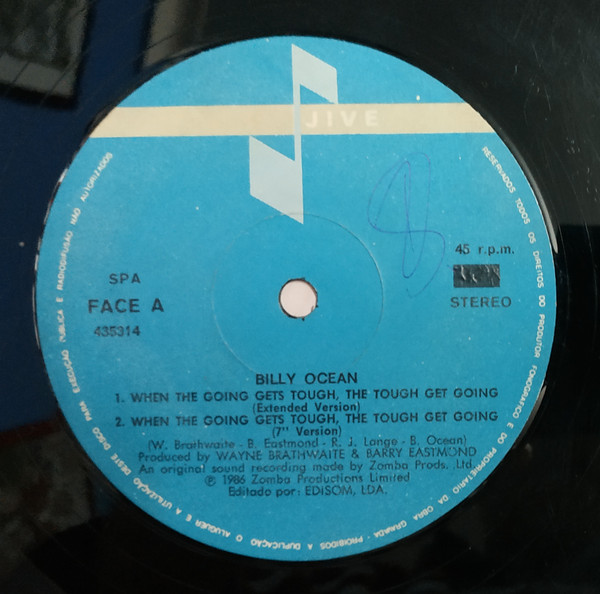 Billy Ocean - When The Going Gets Tough, The Tough Get Going | Jive (435314) - 3