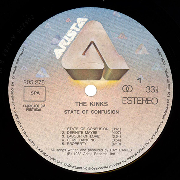 The Kinks - State Of Confusion | Arista (205 275) - 3