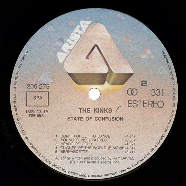 The Kinks - State Of Confusion | Arista (205 275) - 4