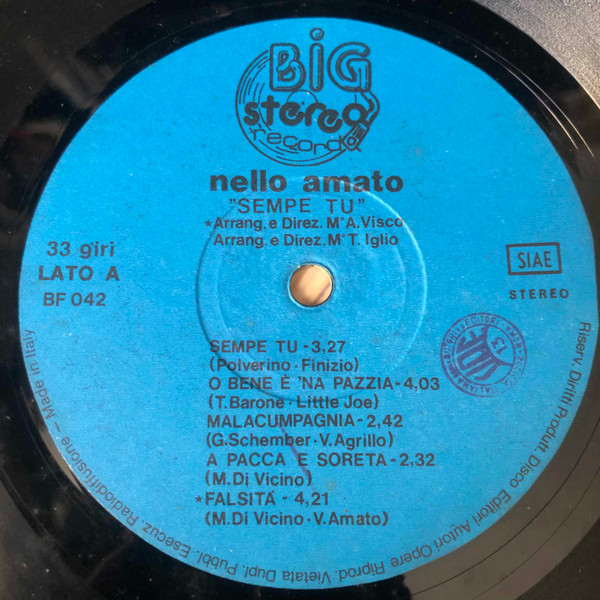 Nello Amato - Sempe Tu | Big Stereo Record (BF 042) - 4 Nello Amato - Sempe Tu | Big Stereo Record (BF 042) - 4