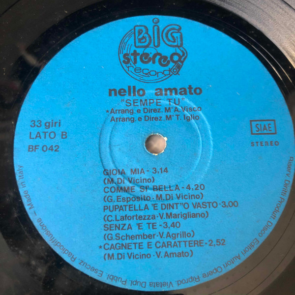 Nello Amato - Sempe Tu | Big Stereo Record (BF 042) - 3 Nello Amato - Sempe Tu | Big Stereo Record (BF 042) - 3