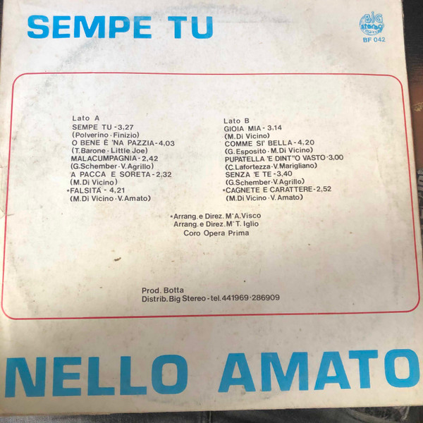 Nello Amato - Sempe Tu | Big Stereo Record (BF 042) - 2 Nello Amato - Sempe Tu | Big Stereo Record (BF 042) - 2