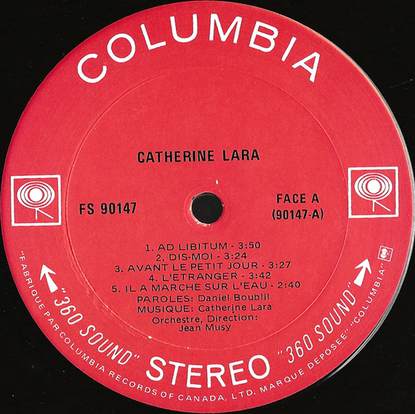 Catherine Lara - Ad Libitum [Vinyl] | CBS (FS-90147) - 3