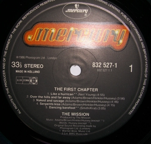 The Mission - The First Chapter | Mercury (832 527-1) - 3 The Mission - The First Chapter | Mercury (832 527-1) - 3