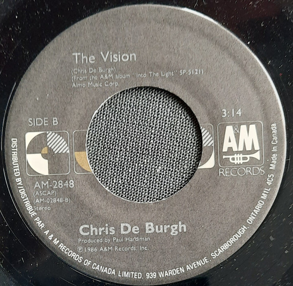 Chris De Burgh - The Lady In Red / The Vision (7") [Vinyl] | A&M Records (AM-2848) - 2