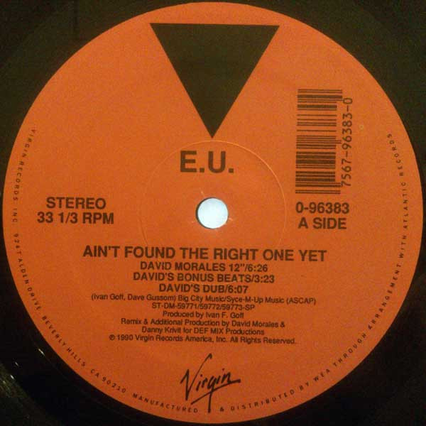 E.U. - Ain't Found The Right One Yet / Hotcakes | Virgin (0-96383) - 3 E.U. - Ain't Found The Right One Yet / Hotcakes | Virgin (0-96383) - 3