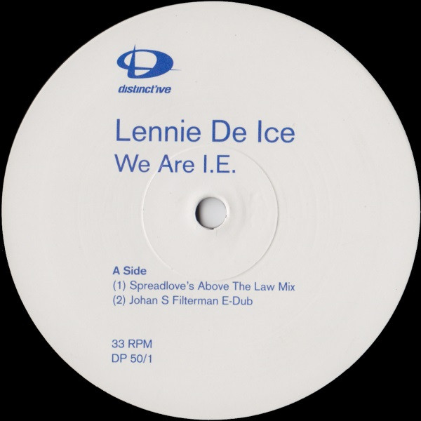 Lennie De Ice - We Are I.E. | Distinct'ive Records (DP 50/1) - main Lennie De Ice - We Are I.E. | Distinct'ive Records (DP 50/1) - main