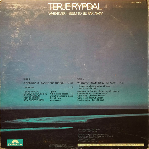 Terje Rypdal - Whenever I Seem To Be Far Away [Vinyl] | ECM Records (ECM 1045 ST) - 2