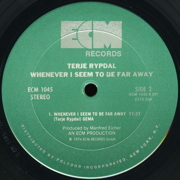 Terje Rypdal - Whenever I Seem To Be Far Away [Vinyl] | ECM Records (ECM 1045 ST) - 4