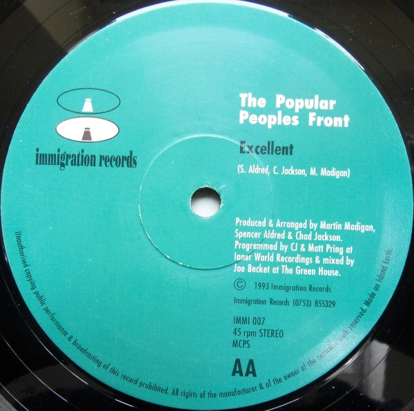 The Popular Peoples Front Of Judea - (Come On Baby) Let It Burn | Immigration Records (IMMI 007) - 2 The Popular Peoples Front Of Judea - (Come On Baby) Let It Burn | Immigration Records (IMMI 007) - 2