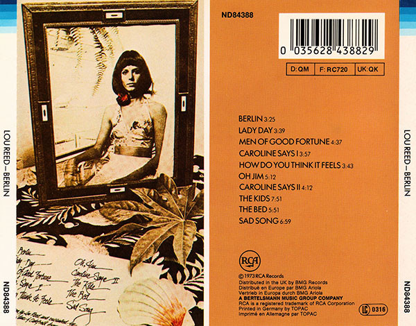 Lou Reed - Berlin | RCA (ND84388) - 2