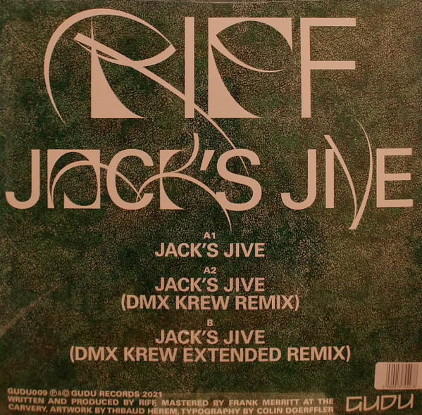 Riff - Jack's Jive | Gudu Records (GUDU009) - 2 Riff - Jack's Jive | Gudu Records (GUDU009) - 2