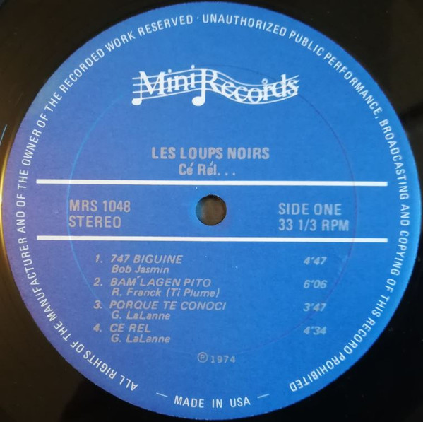Les Loups Noirs - Cé Rèl... | Mini Records (MRS 1048) - 3 Les Loups Noirs - Cé Rèl... | Mini Records (MRS 1048) - 3