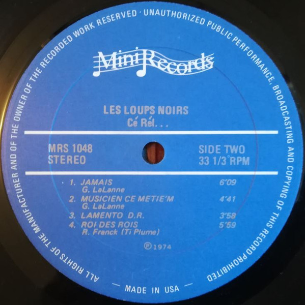 Les Loups Noirs - Cé Rèl... | Mini Records (MRS 1048) - 4 Les Loups Noirs - Cé Rèl... | Mini Records (MRS 1048) - 4