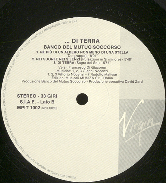 Banco Del Mutuo Soccorso - ...Di Terra | Virgin (MPIT 1002) - 4