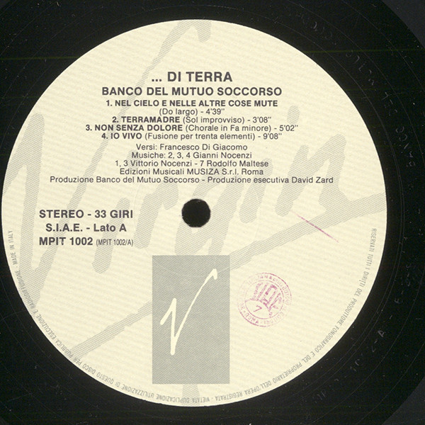 Banco Del Mutuo Soccorso - ...Di Terra | Virgin (MPIT 1002) - 3