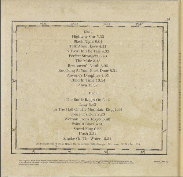 Deep Purple - Live In Europe, 1993 CD | Sony BMG Music Entertainment (82876 759042) - 4 Deep Purple - Live In Europe, 1993 CD | Sony BMG Music Entertainment (82876 759042) - 4