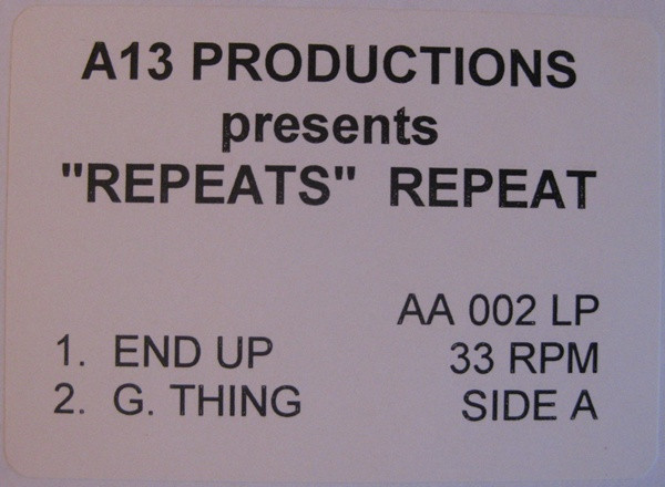 Repeat - Repeats | A13 (AA002LP) - 2 Repeat - Repeats | A13 (AA002LP) - 2