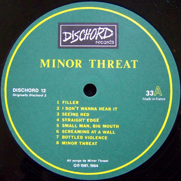 Minor Threat - Minor Threat | Dischord Records (DISCHORD № 12) - 3