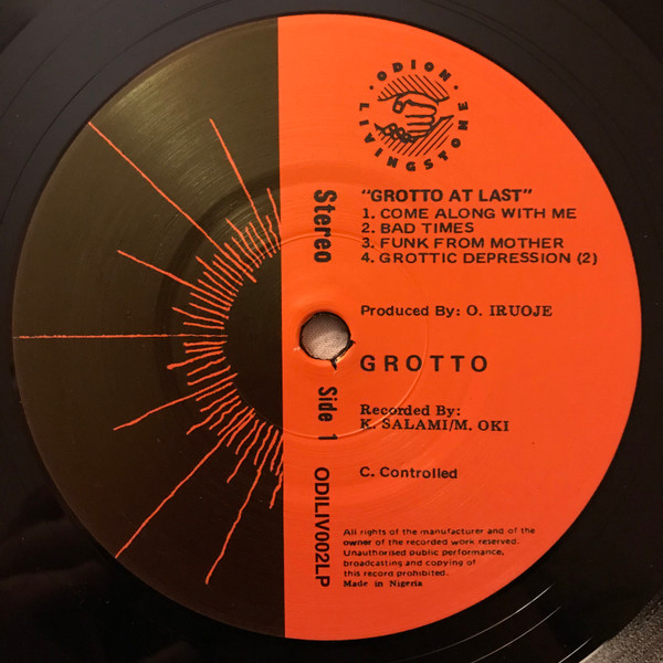 Grotto - At Last... | Odion Livingstone (ODILIV002LP) - 3 Grotto - At Last... | Odion Livingstone (ODILIV002LP) - 3