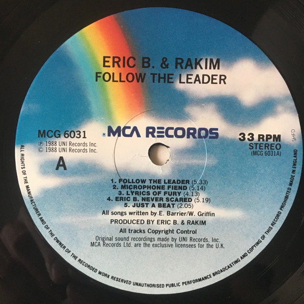 Eric B. & Rakim - Follow The Leader | MCA Records (MCG 6031) - 3 Eric B. & Rakim - Follow The Leader | MCA Records (MCG 6031) - 3