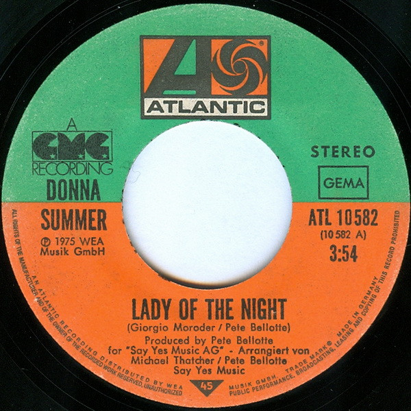 Donna Summer - Lady Of The Night | Atlantic (ATL 10 582) - 2