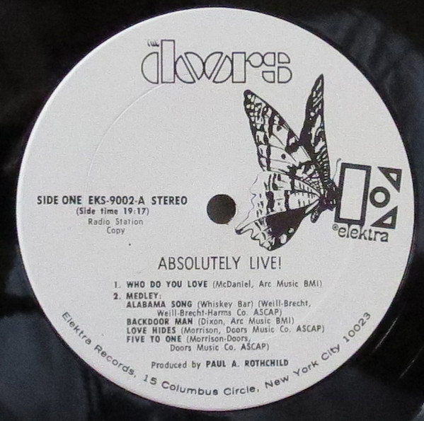 The Doors - Absolutely Live | Elektra (EKS-9002) - 2