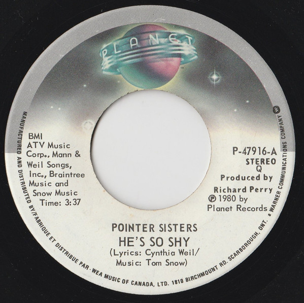 Pointer Sisters - He's So Shy / Movin' On (7") [Vinyl] | Planet (P-47916) - 2