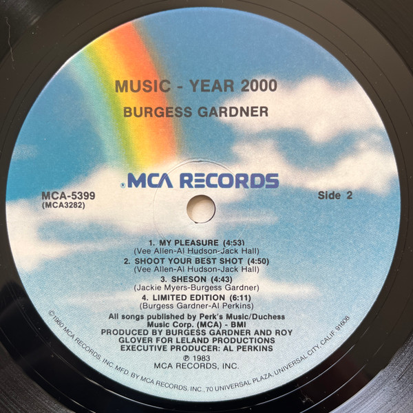 Burgess Gardner - Music - Year 2000 | MCA Records (MCA-5399) - 4 Burgess Gardner - Music - Year 2000 | MCA Records (MCA-5399) - 4