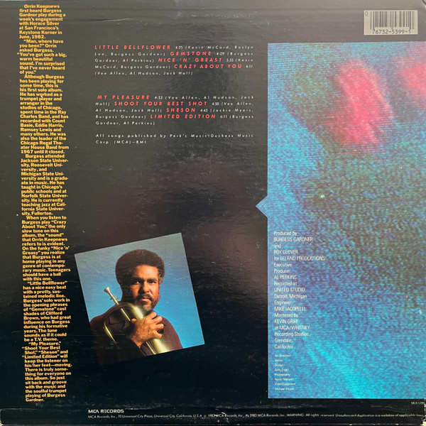 Burgess Gardner - Music - Year 2000 | MCA Records (MCA-5399) - 2 Burgess Gardner - Music - Year 2000 | MCA Records (MCA-5399) - 2