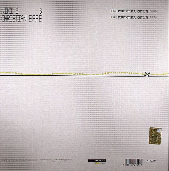 Niki B & Christian E.F.F.E. - It's Too Late To Turn Back | Mantra Smiles (MTR2244) - 2 Niki B & Christian E.F.F.E. - It's Too Late To Turn Back | Mantra Smiles (MTR2244) - 2