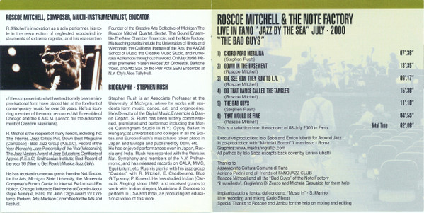 Roscoe Mitchell And The Note Factory - The Bad Guys (Live In Fano "Jazz By The Sea" 2000) | Il Manifesto (CD 096) - 2 Roscoe Mitchell And The Note Factory - The Bad Guys (Live In Fano "Jazz By The Sea" 2000) | Il Manifesto (CD 096) - 2