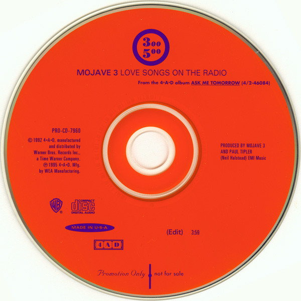 Mojave 3 - Love Songs On The Radio | 4AD (PRO-CD-7960)