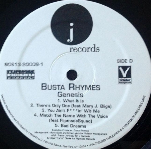 Busta Rhymes - Genesis | J Records (80813-20009-1) - 3 Busta Rhymes - Genesis | J Records (80813-20009-1) - 3