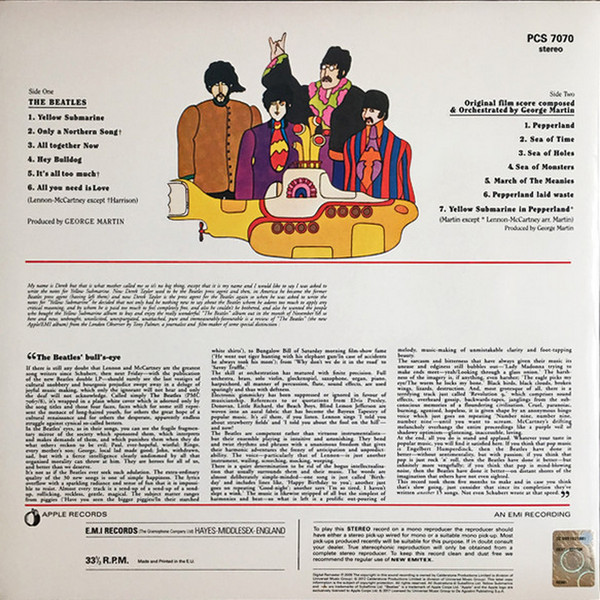 The Beatles - Yellow Submarine | Apple Records (PCS 7070) - 2 The Beatles - Yellow Submarine | Apple Records (PCS 7070) - 2