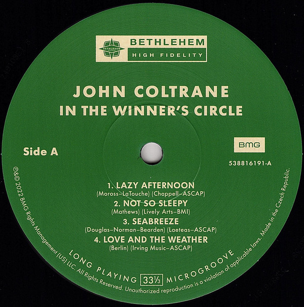 John Coltrane - In The Winner's Circle | Bethlehem Records (538816191) - 3