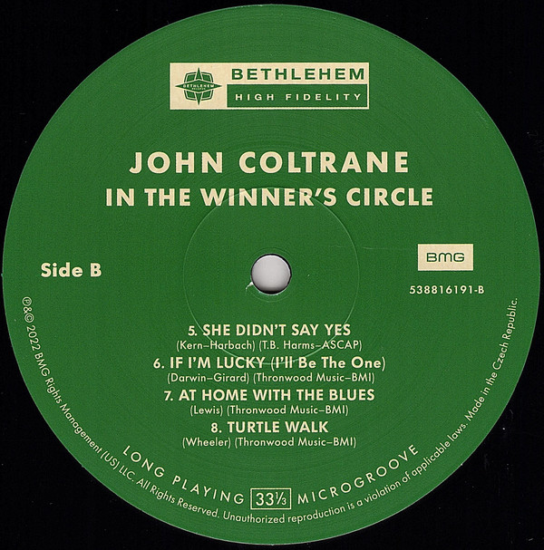 John Coltrane - In The Winner's Circle | Bethlehem Records (538816191) - 4