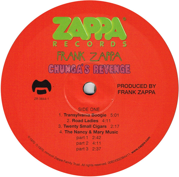 Frank Zappa - Chunga's Revenge | Zappa Records (ZR 3844-1) - 3