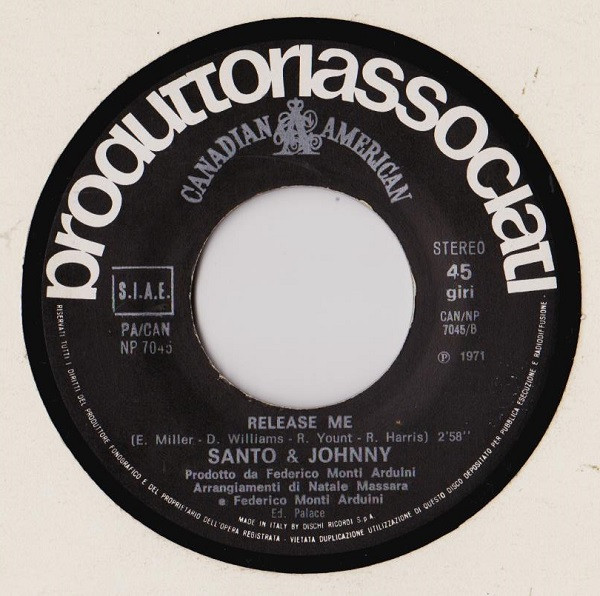 Santo & Johnny - Indian Love Call | Produttori Associati (pa/can 7045) - 4