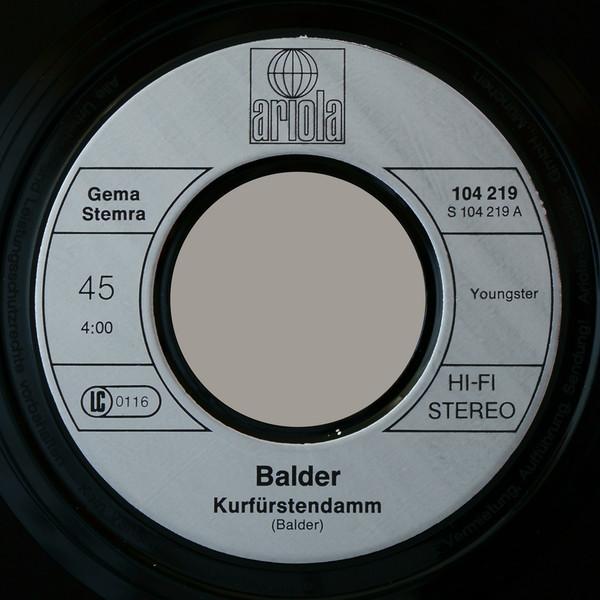 Hugo Egon Balder - Kurfürstendamm | Ariola (104 219) - 3