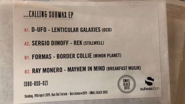 Various - ...Calling Subwax EP (USED) | SBD RSD (SBD-RSD-02) - 2