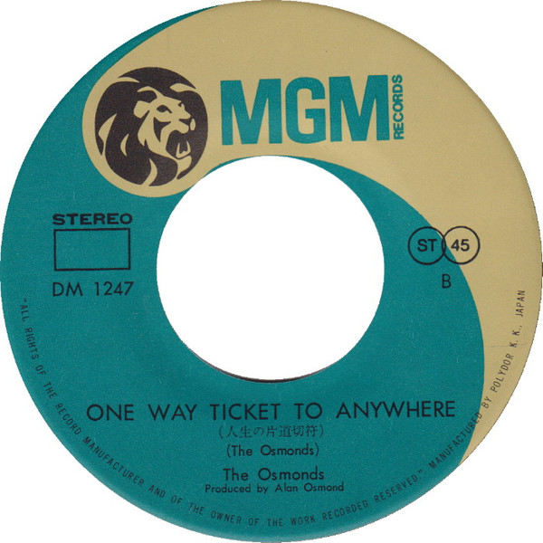 The Osmonds - Let Me In / One Way Ticket To Anywhere | MGM Records (DM 1247) - 4