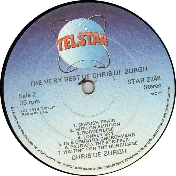 Chris de Burgh - The Very Best Of Chris de Burgh | Telstar (STAR 2248) - 3