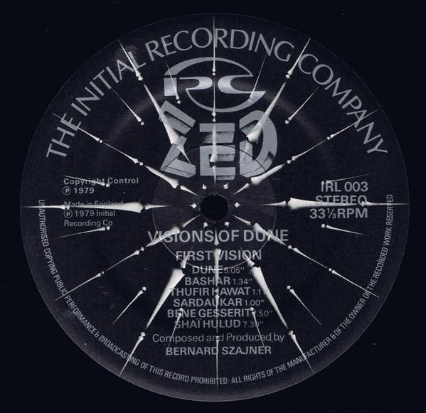 Zed - Visions Of Dune | The Initial Recording Company (IRC 003) - 3 Zed - Visions Of Dune | The Initial Recording Company (IRC 003) - 3