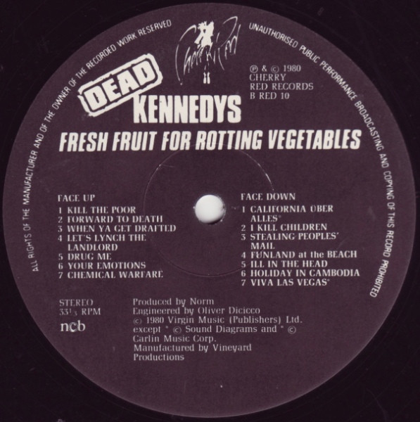 Dead Kennedys - Fresh Fruit For Rotting Vegetables | Planet Records (B RED 10) - 3 Dead Kennedys - Fresh Fruit For Rotting Vegetables | Planet Records (B RED 10) - 3