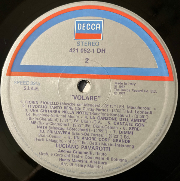 Luciano Pavarotti - Volare | Decca (421 052-1) - 2 Luciano Pavarotti - Volare | Decca (421 052-1) - 2
