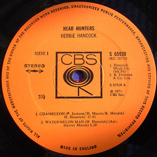 Herbie Hancock - Head Hunters | CBS (S 65928) - 3