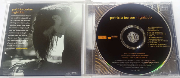 Patricia Barber - Nightclub | Blue Note (7243 5 27290 2 9) - 4
