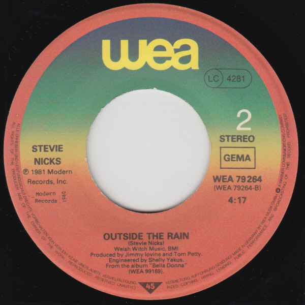 Stevie Nicks - Edge Of Seventeen | WEA (WEA 79 264) - 4